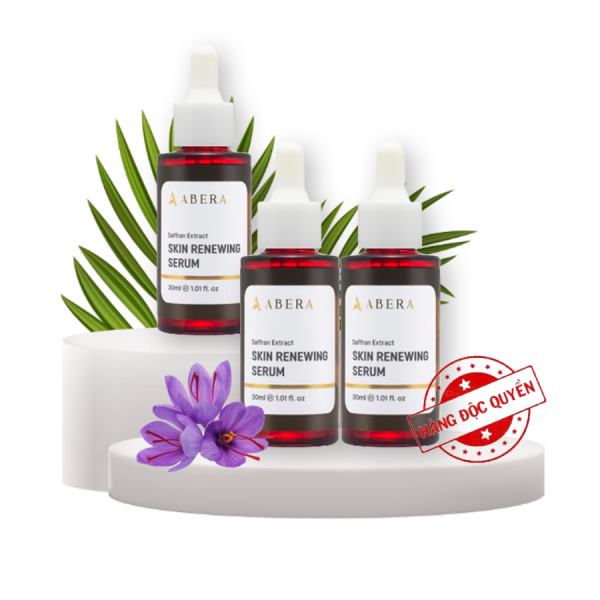 Combo 3 Lọ Serum Xóa Nhăn Abera Saffron Mang Đến Làn Da Sạch Nhăn Căng Bóng Chuẩn Hàn