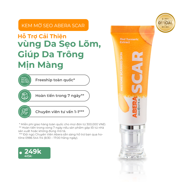 Kem Mờ Sẹo Abera Scar (20g) | Hỗ Trợ Cải Thiện Sẹo Rỗ, Sẹo Thâm