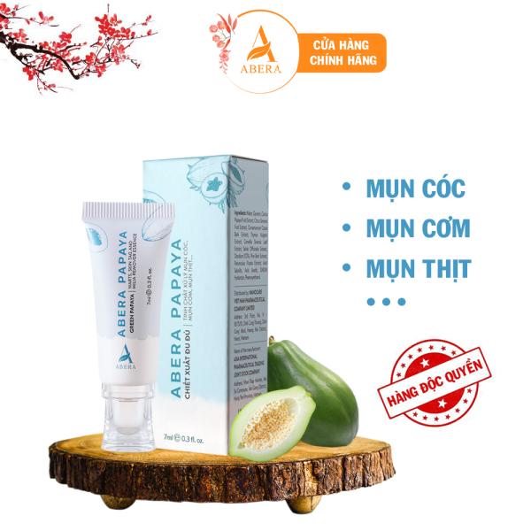 Tinh Chất Đu Đủ Xanh Abera Papaya 7ml - Xử lý Mụn Cóc, Mụn Thịt, Mụn Cơm Ngay Tại Nhà Hiệu Quả An Toàn Chỉ Sau 7 - 14 Ngày